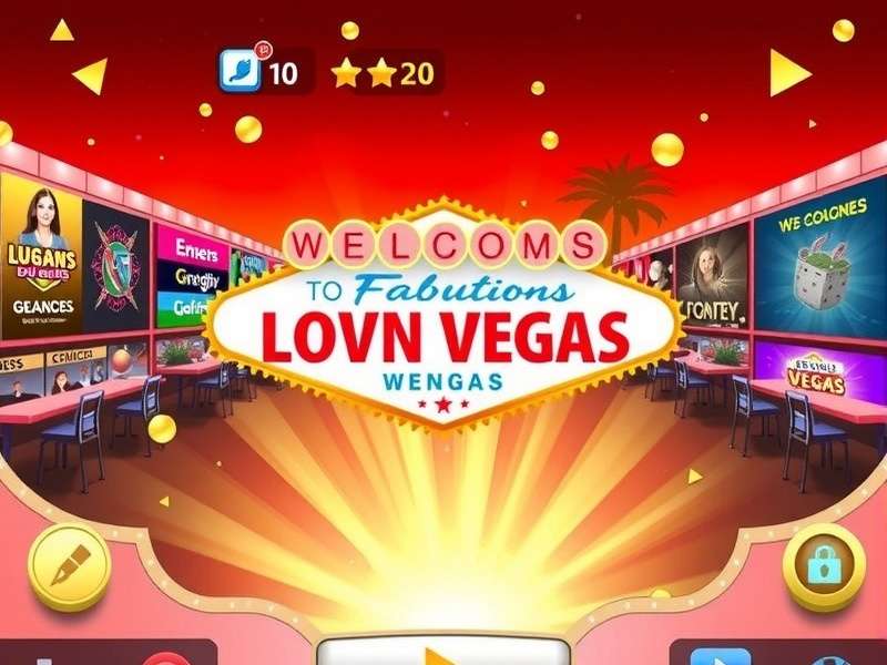 Screenshot of Vegas World games interface showing slots and poker tables