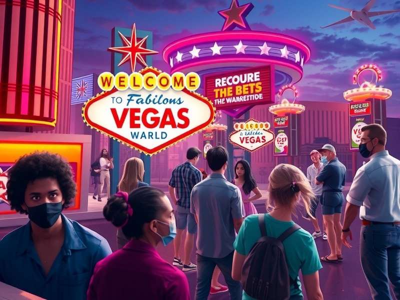Vegas World game interface showing slots and virtual casino floor