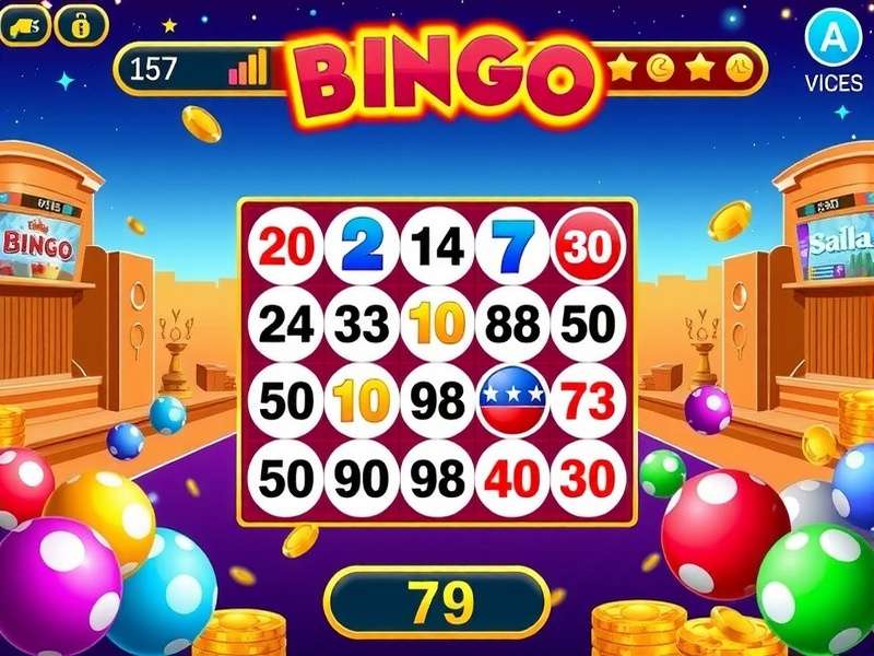 New Vegas World Bingo game interface showing vibrant cards and jackpots