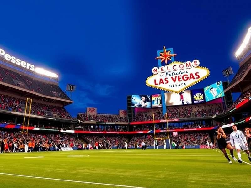 Vegas sportsbook with large screens displaying World Cup odds and betting lines