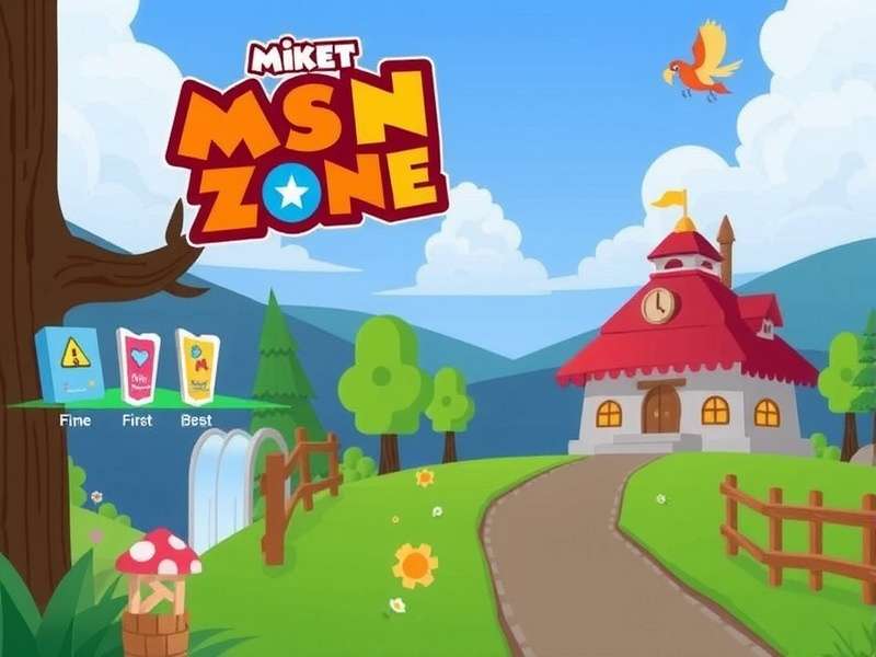 Recreation of the classic MSN Zone gaming lobby interface showing game rooms and chat