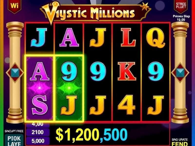 Mystic Millions Slot Machine Reel in action showing magical symbols