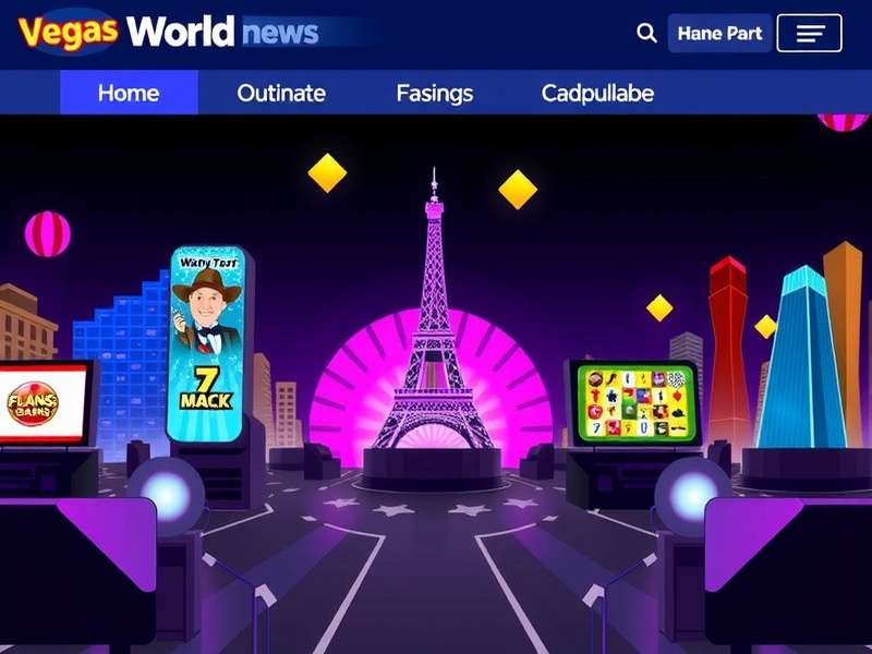 Vegas World Casino latest slot lobby with neon lights and game reels