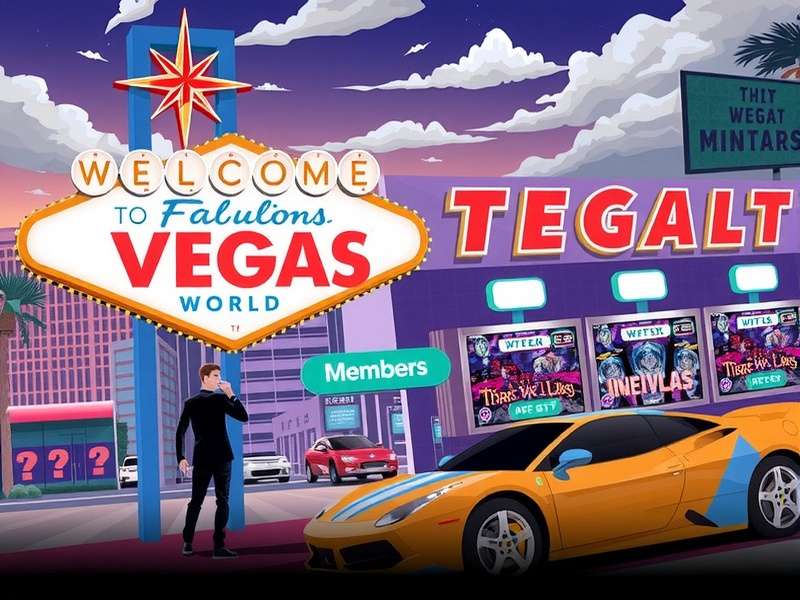 Vegas World Sign In Members dashboard interface showing exclusive member rewards, game access, and community features