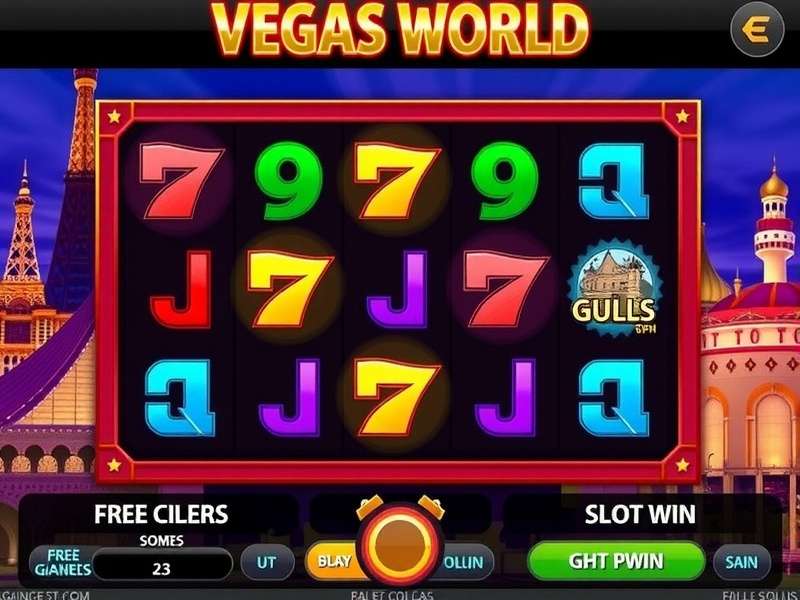 Vegas World Free Slots For Fun — vibrant slot machine lobby with neon lights and players
